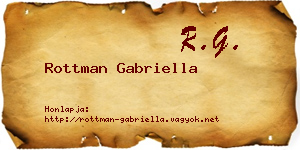 Rottman Gabriella névjegykártya